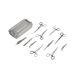Vi BX201040 Kit de Esterilizacion Felina para Zurdos - Caja de instrumentos y pinzas para cirujanos veterinarios
