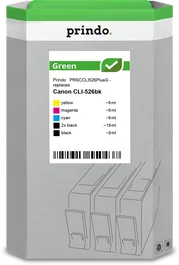 Prindo Multipack de Tinta Negro, Cian, Magenta y Amarillo PRSCCLI526PlusG Green