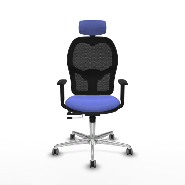 PIQUERAS Y CRESPO Silla de oficina Jorquera con mecanismo Sincro/Traslack, Azul claro y Negro PIQUERAS Y CRESPO Silla de oficina Jorquera con mecanismo Sincro/Traslack, Azul claro y Negro
