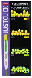 Marcador Fluor Morris Retractil Justclick Double Mrh-106 Expositor De 48