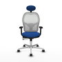 PIQUERAS Y CRESPO Silla de oficina Jorquera Azul y Blanco