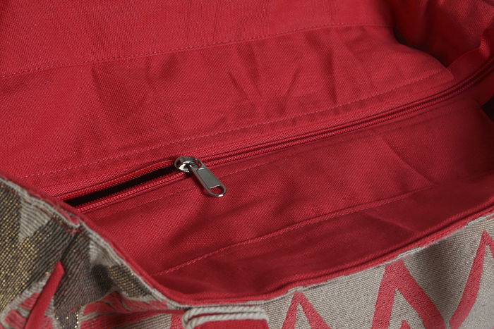 DKD Home Decor Bolso Mediterraneo Fresa Fucsia Beige 16 x 66 x 31 cm