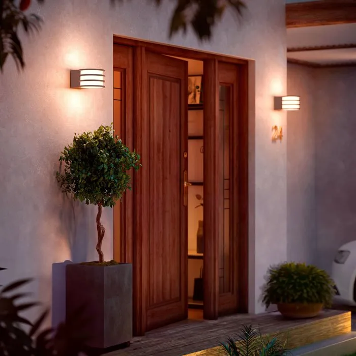 Philips Hue Lucca Aplique de Pared LED Antracita A60 WCA IP44