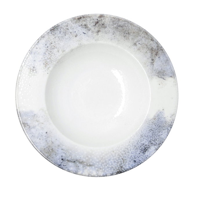 Plato para Pasta Bidasoa Polaris Hydrozero Beige Cerámica Ø 30 cm (6 Unidades)