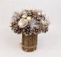 DKD Home Decor Centro de Mesa Piña Natural con Ramo Dorado 18x18x22 cm