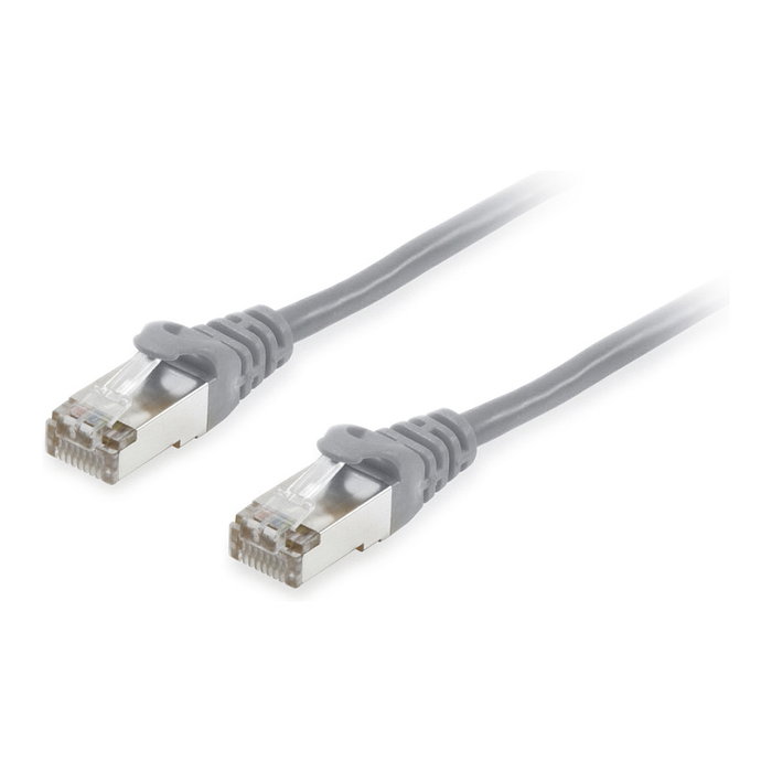 EQUIP Patch Cable Cat6A S/FTP Gris, 7.5m, Blindado S-STP, RJ45 a RJ45, LSZH, 10 Gb/s, PoE+, 606707