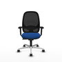 PIQUERAS Y CRESPO Silla de oficina Cilanco Azul y Negro con mecanismo Sincro