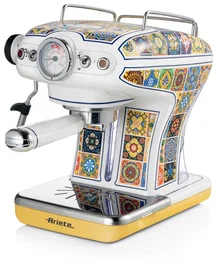 Ariete 13891P Positano Cafetera Espresso de Kolba con Vaporizador de Leche, 850W, 15 Bares, Termómetro