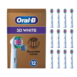 Oral-B Pro 3D White Cabezales de Repuesto con Cerdas en Forma de X, Pack de 12