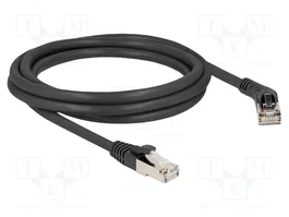 DeLOCK Cable de red Cat.6A S/FTP de 2 m con conector en ángulo de 45°