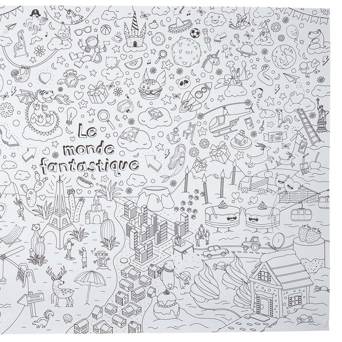 Jeux 2 momes Póster para Colorear XXL 70x100 cm