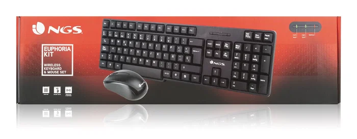 NGS Euphoria Kit Teclado y Ratón Inalámbricos Negro 2,4 GHz NGS Euphoria Kit Teclado y Ratón Inalámbricos Negro 2,4 GHz