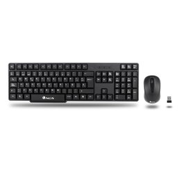 NGS Euphoria Kit Combo de Teclado y Ratón Inalámbrico Negro