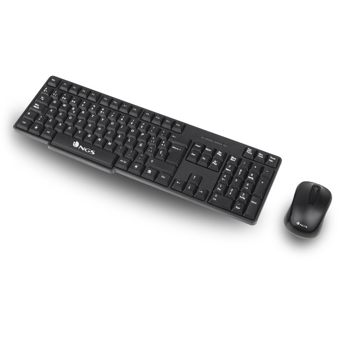 NGS Euphoria Kit Combo de Teclado y Ratón Inalámbrico Negro NGS Euphoria Kit Combo de Teclado y Ratón Inalámbrico Negro