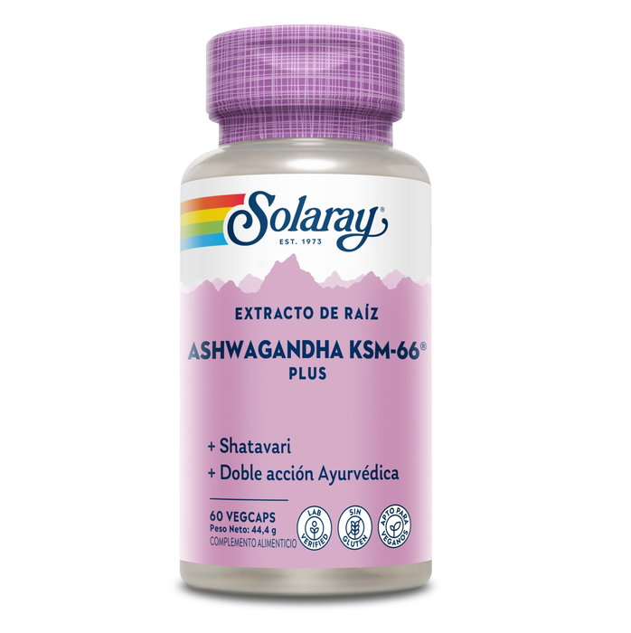 Solaray KSM66 Plus Ashwagandha 60 Cápsulas Vegetales