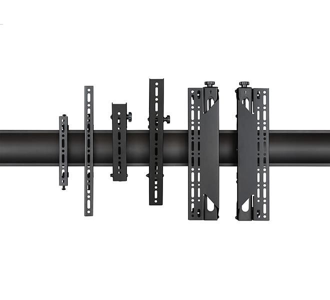 B-Tech BT8390 Riel de Montaje Horizontal, 2000 mm, Negro