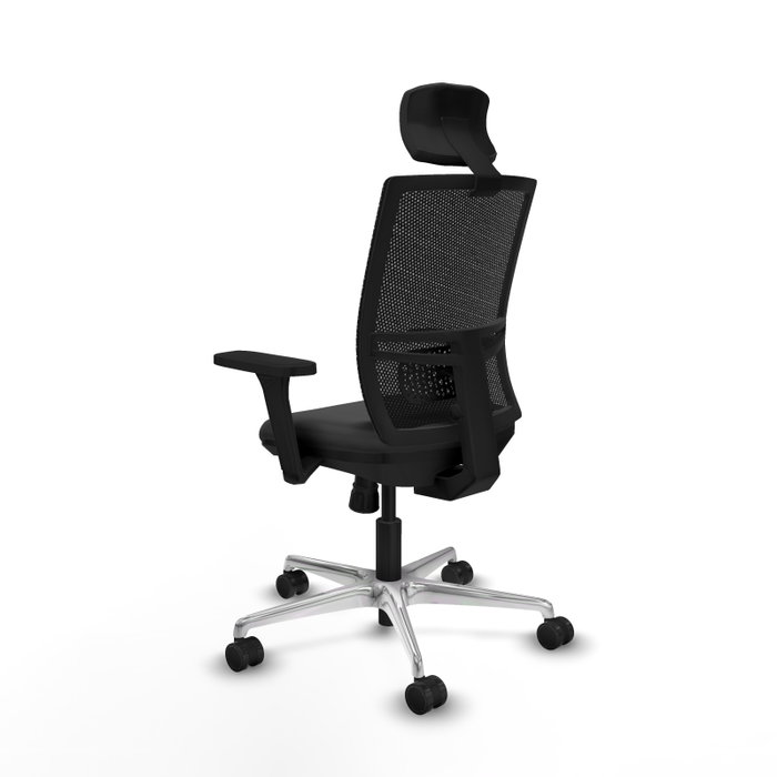 PIQUERAS Y CRESPO Silla de oficina Yunquera con mecanismo Sincro, Gris oscuro y Negro