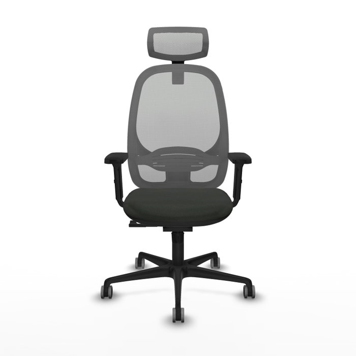 PIQUERAS Y CRESPO Silla de oficina Cilanco con mecanismo Sincro, Negro y Gris