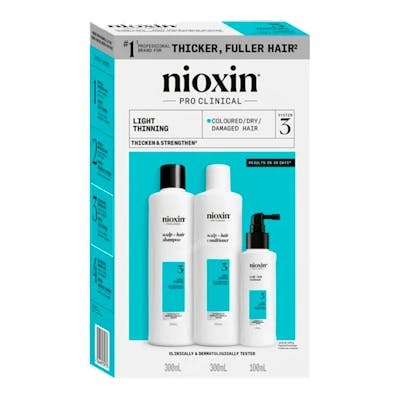 Nioxin Sistema 3 Kit de Tratamiento para Cabello Teñido y Debilidad Leve Nioxin Sistema 3 Kit de Tratamiento para Cabello Teñido y Debilidad Leve