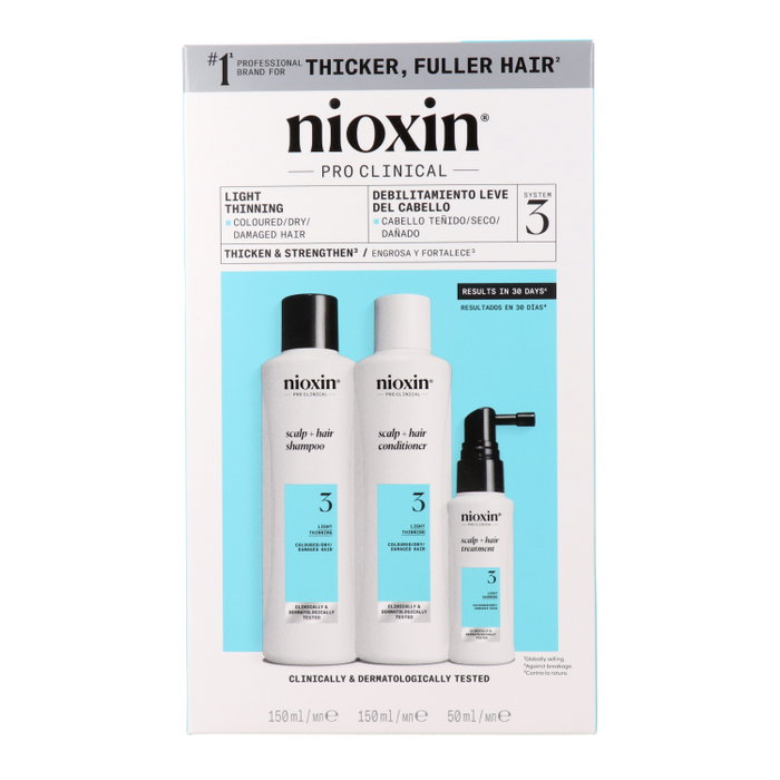 Nioxin Sistema 3 Kit de Tratamiento para Cabello Teñido y Debilidad Leve Nioxin Sistema 3 Kit de Tratamiento para Cabello Teñido y Debilidad Leve
