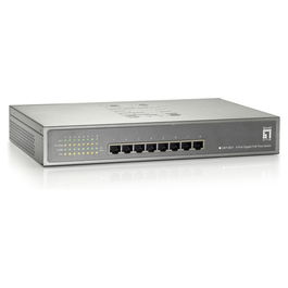 Level One GEP-0821 Switch 8 Puertos PoE+ 123.2W Gigabit Ethernet Montaje en Rack
