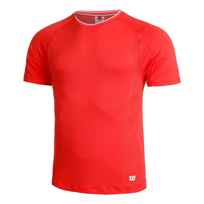 Camiseta de Manga Corta Hombre Wilson Wilson Team Seamless Crew Rojo Pádel Camiseta de Manga Corta Hombre Wilson Wilson Team Seamless Crew Rojo Pádel