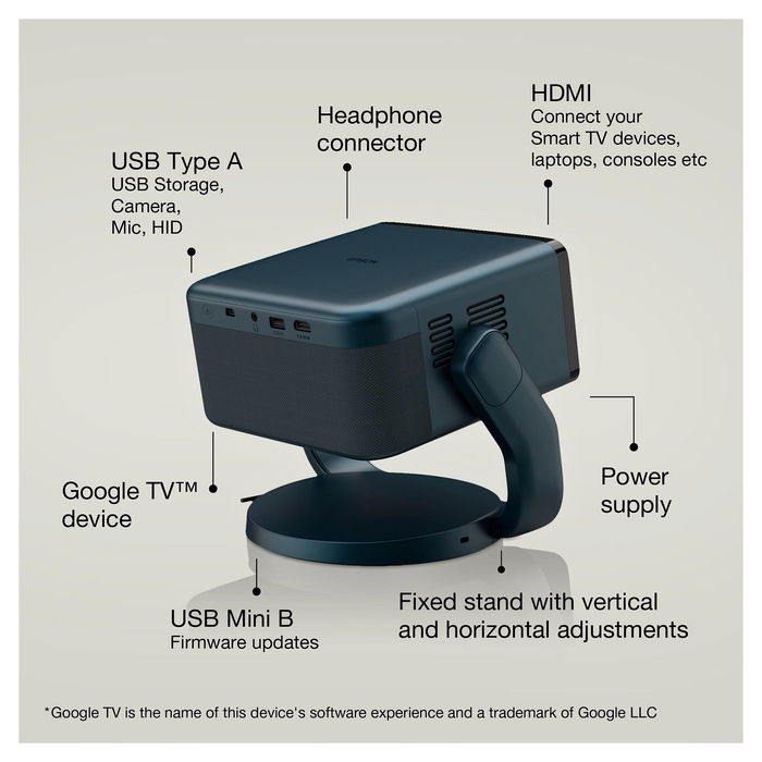 Epson EF-22N Proyector Laser Full HD 1080p 3LCD 1000 Lúmenes, Blanco y Color, Smart TV, Altavoz 5W