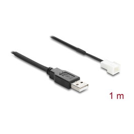 DeLOCK Cable de ventilador USB 2.0 Tipo-A a 3 pin 1 m