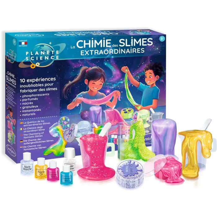 SENTOSPHERE Kit científico La química del slime extraordinario - Slime multicolor, origen natural, para niños a partir de 8 años AABOE69322