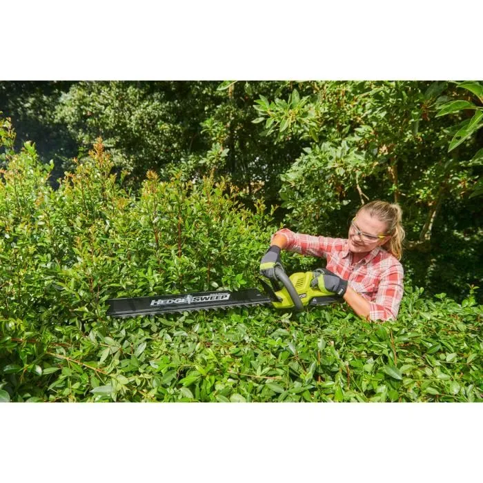 Ryobi Cortasetos 36V Cuchillas 60cm Separación 26mm Función Sierra Incluye 1 Batería Litio 36V 2.0 Ah y Cargador 1.7A