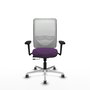 PIQUERAS Y CRESPO Silla de oficina Zulema con mecanismo Sincro/Traslack, Morado y Blanco