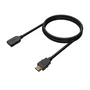 Aisens Cable de Extensión HDMI V2.0 de 5m, Macho a Hembra, Negro