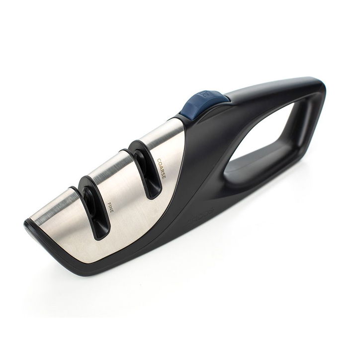 Arcos Afilador de Cuchillos Multíangulo 20°/25°/30°/35° Coarse y Fine con Base Antideslizante y Rueda de Ajuste Ergonómica para Cuchillos de Hoja Metálica