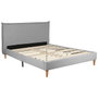 DKD Home Decor Cama de Poliéster Gris Claro con Colchón 150x200 cm