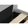DKD Home Decor Cama de Poliéster Gris Claro con Colchón 150x200 cm