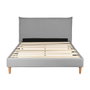 DKD Home Decor Cama de Poliéster Gris Claro con Colchón 150x200 cm