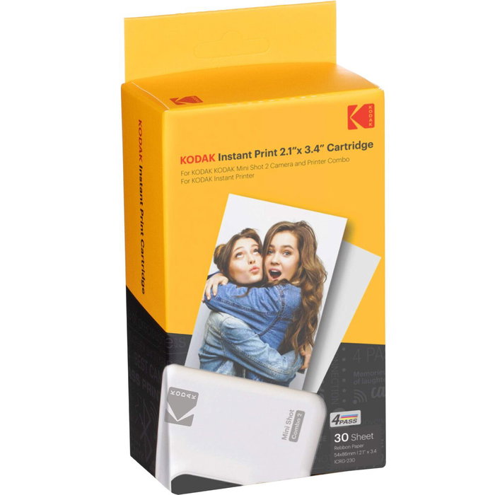 Kodak Papel Fotográfico para Sublimación Térmica, Pack de 3 Cartuchos Mini Shot Photo Combo