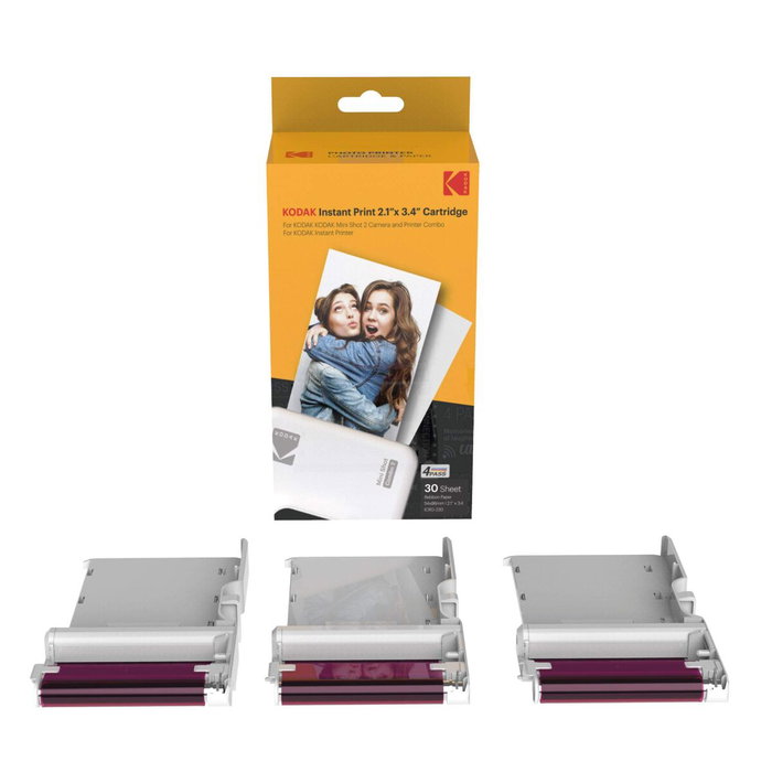 Kodak Papel Fotográfico para Sublimación Térmica, Pack de 3 Cartuchos Mini Shot Photo Combo