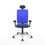 PIQUERAS Y CRESPO Silla de oficina Motilla con mecanismo Sincro Azul