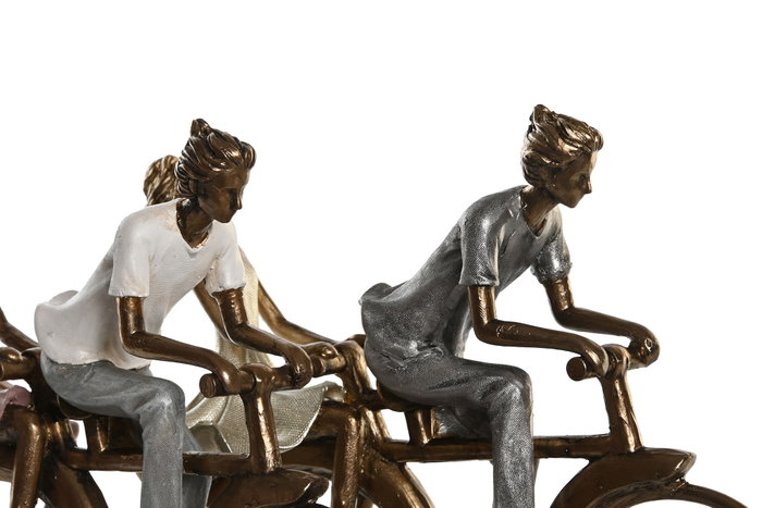 DKD Home Decor Figura de Resina Pareja en Bicicleta, Surtido de 2 Unidades
