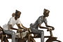 DKD Home Decor Figura de Resina Pareja en Bicicleta, Surtido de 2 Unidades