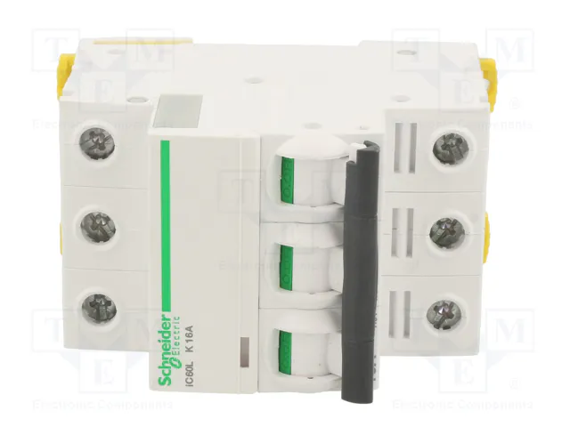 SCHNEIDER ELECTRIC iC60L Interruptor magnetotérmico 16A 3 polos 15kA SCHNEIDER ELECTRIC iC60L Interruptor magnetotérmico 16A 3 polos 15kA