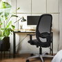 PIQUERAS Y CRESPO Silla de oficina Cilanco con mecanismo Sincro/Traslack Marrón oscuro y Negro