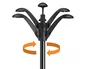 Perchero Pie Unilux Flora Metalico 6 Colgadores 175X35 Con Paragüero Color Negro