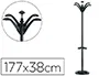 Perchero Pie Unilux Flora Metalico 6 Colgadores 175X35 Con Paragüero Color Negro