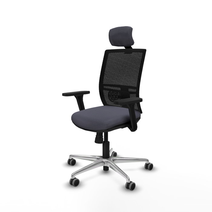 PIQUERAS Y CRESPO Silla de oficina Yunquera con mecanismo Sincro, Gris oscuro y Negro PIQUERAS Y CRESPO Silla de oficina Yunquera con mecanismo Sincro, Gris oscuro y Negro