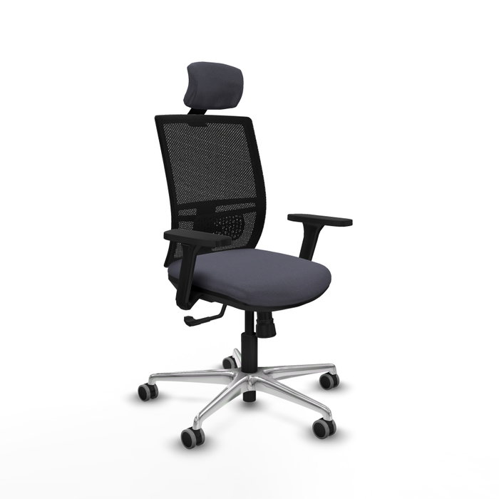 PIQUERAS Y CRESPO Silla de oficina Yunquera con mecanismo Sincro, Gris oscuro y Negro PIQUERAS Y CRESPO Silla de oficina Yunquera con mecanismo Sincro, Gris oscuro y Negro