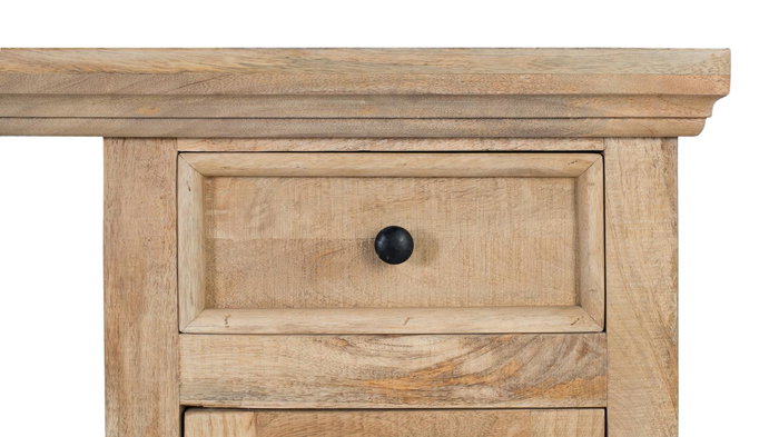 GINER Y COLOMER Escritorio Madera de Mango Natural con 2 Puertas y 2 Cajones