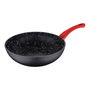 San Ignacio Wok Aluminio Forjado Inducción Toledo Ø20 cm Antiadherente Interior Marmolado Exterior Negro Mango Rojo