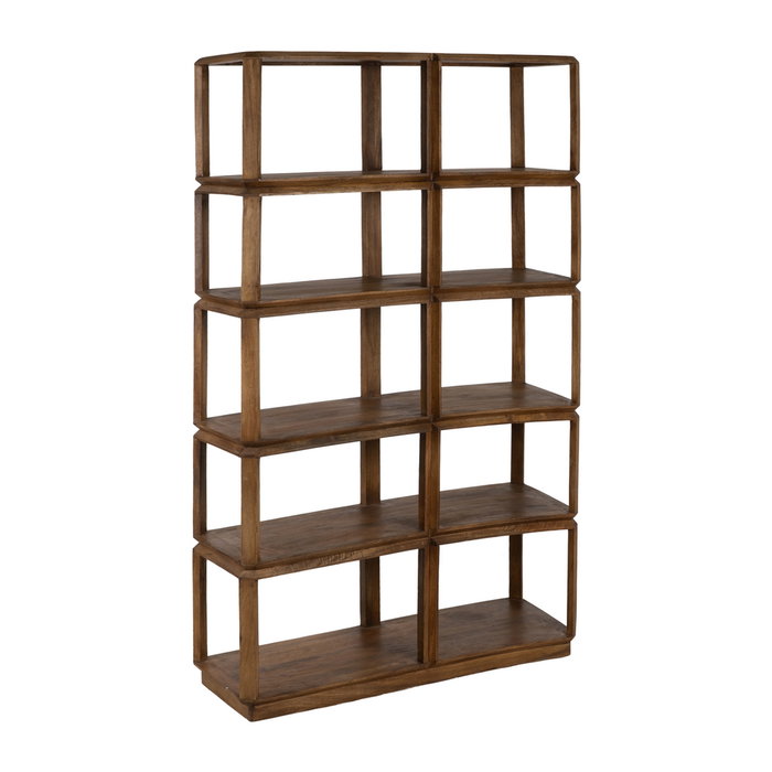 Ixia Estantería de Salón en Madera de Mango Marrón 115 x 42 x 195 cm
